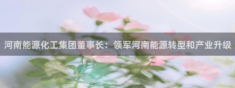 球盟会能退钱吗：河南能源化工集团董事长：领军河南能源转型和产