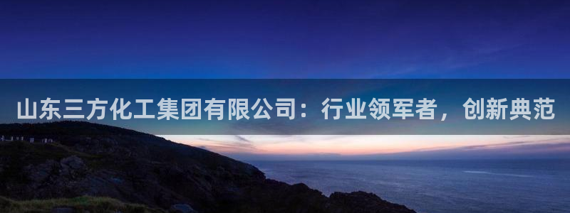 球盟会电子好黑：山东三方化工集团有限公司：行业领军者，创新典
