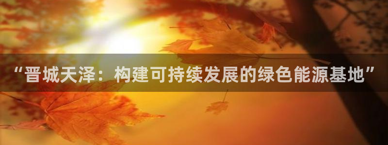 球盟会有没有黑单的活动：“晋城天泽：构建可持续发展的绿色能源