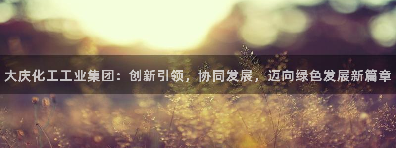 千亿球盟会：大庆化工工业集团：创新引领，协同发展，迈向绿色发